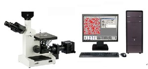 三目倒置金相显微镜4XC-W金相分析软件0.5X适配镜300万图谱